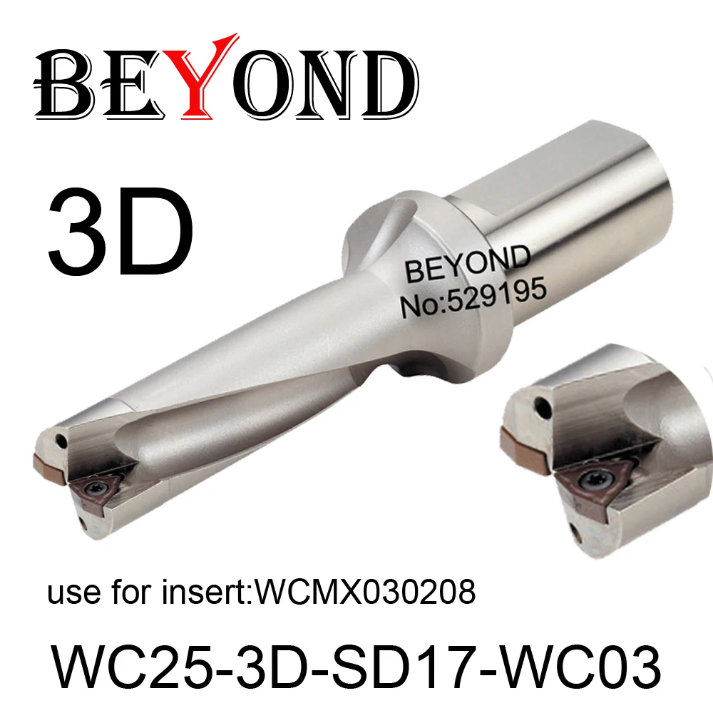 BEYOND WC 3D 17mm 17.5mm WC25-3D-SD17-WC03 SD17.5 U Drilling use Carbide Inserts WCMT WCMT030208 Drill Bit Indexable CNC Tools
BEYOND WC 3D 17mm 17.5mm WC25-3D-SD17-WC03 SD17.5 U Drilling use Carbide Inserts WCMT WCMT030208 Drill Bit Indexable CNC Tools