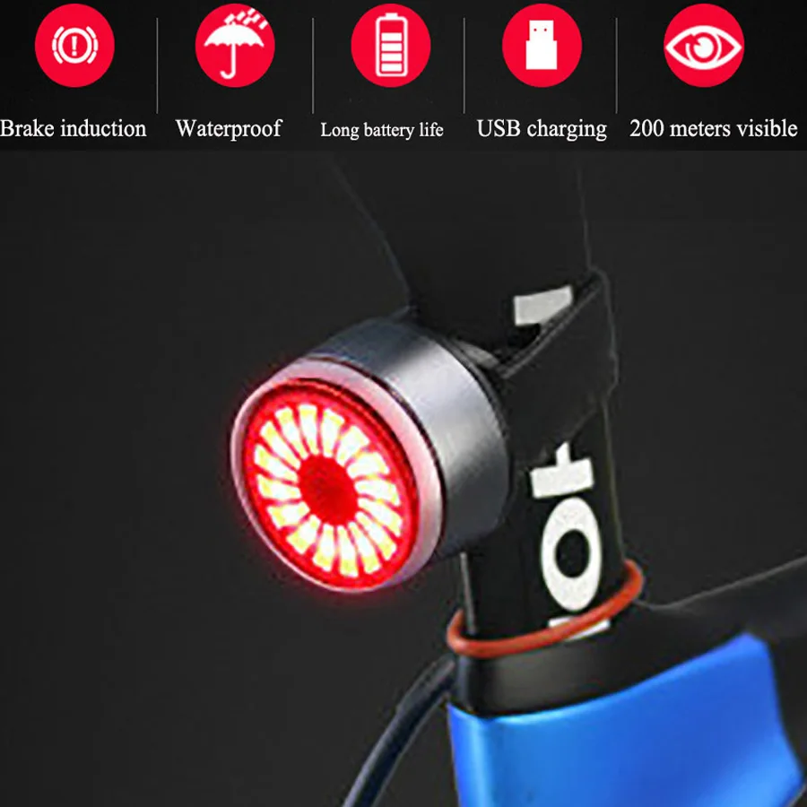 BATFOX Bicycle Taillight Auto Start / Stop Brake Sensing IPx6 Waterproof LED Charging Cycling Enfitnix 30 lumens Rear Light bike
BATFOX Bicycle Taillight Auto Start / Stop Brake Sensing IPx6 Waterproof LED Charging Cycling Enfitnix 30 lumens Rear Light bike