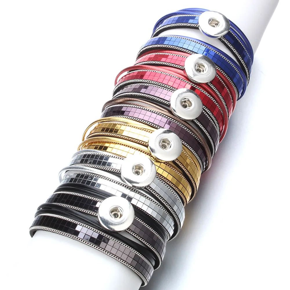 New Snap Button Jewelry Leather 18mm Snap Button Bracelet Magnet Punk Multilayer Leather Bracelet Lederen Armband Snaps Jewelry
New Snap Button Jewelry Leather 18mm Snap Button Bracelet Magnet Punk Multilayer Leather Bracelet Lederen Armband Snaps Jewelry