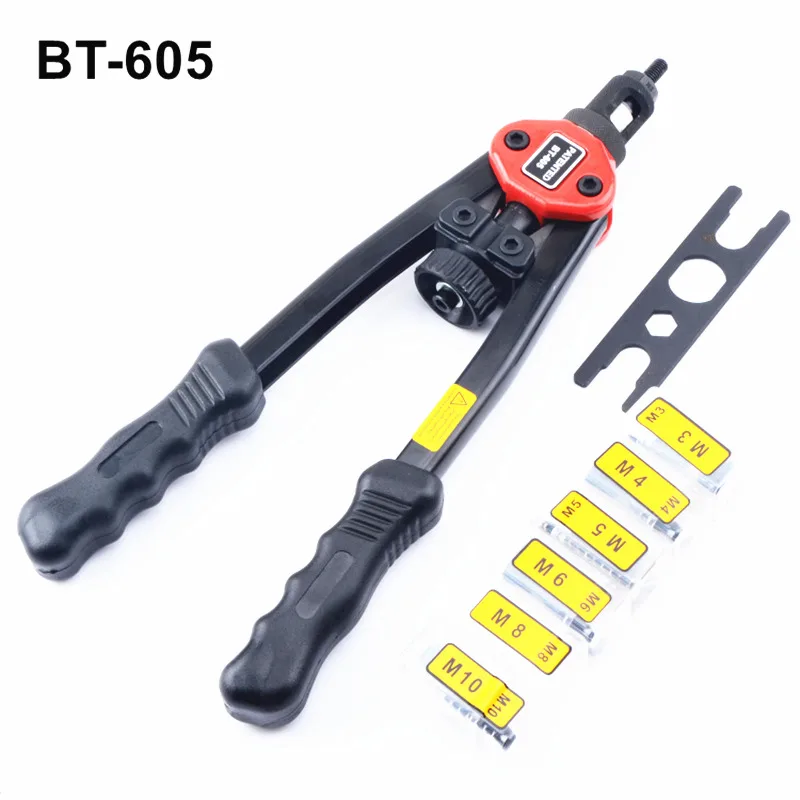free shipping hand riveter BT-605 pull rivet nut gun manual riveting tools with nut setting system carton M3/M4/M5/M6/M8/M10
free shipping hand riveter BT-605 pull rivet nut gun manual riveting tools with nut setting system carton M3/M4/M5/M6/M8/M10
