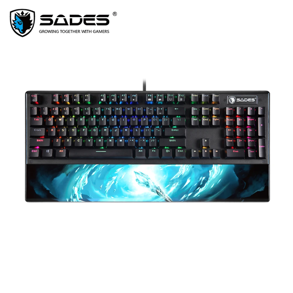 SADES Mechanical Gaming Keyboard 104 Keys USB Wried LK Blue Switch Wrist Rest For PC/desktop/ Laptop
SADES Mechanical Gaming Keyboard 104 Keys USB Wried LK Blue Switch Wrist Rest For PC/desktop/ Laptop