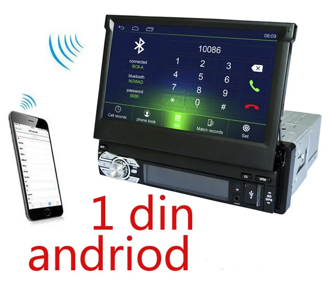 Universal 1 Din Android 6.0 Car Multimedia Player Auto Video Audio GPS FM Radio Bluetooth HD 7 inch Retractable Screen
Universal 1 Din Android 6.0 Car Multimedia Player Auto Video Audio GPS FM Radio Bluetooth HD 7 inch Retractable Screen