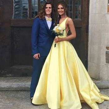 Deep V Neck Evening Dresses 2019 Sexy Backless Sleeveless Satin Formal Party Dress Sweep Train Prom Gowns Custom Made
Deep V Neck Evening Dresses 2019 Sexy Backless Sleeveless Satin Formal Party Dress Sweep Train Prom Gowns Custom Made