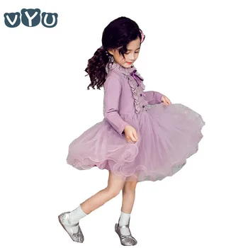 New 2018 Girls Vintage Lace Bandages Bow Dress High Collar Princess Dress Full Sleeved Tulle Patchwork Dress Children Clothes
New 2018 Girls Vintage Lace Bandages Bow Dress High Collar Princess Dress Full Sleeved Tulle Patchwork Dress Children Clothes