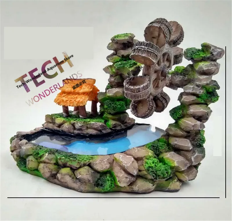 150x140mm Environmental Resin View Aquarium Ornament Rotation Waterwheel - Artificial Mountain Windmill Decoration Fish Tank
150x140mm Environmental Resin View Aquarium Ornament Rotation Waterwheel - Artificial Mountain Windmill Decoration Fish Tank
