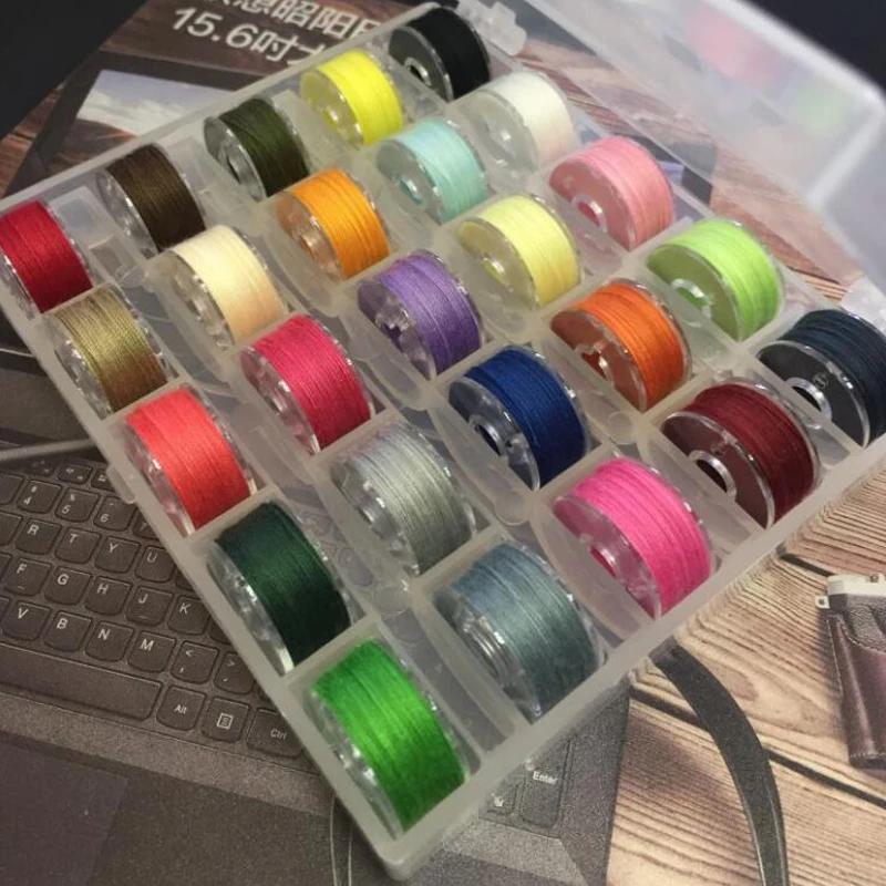 Colorful With Box 25 Bobbins Sewing Machine Plastic Spools for Home Handwork Accessories Sewing Tools
Colorful With Box 25 Bobbins Sewing Machine Plastic Spools for Home Handwork Accessories Sewing Tools