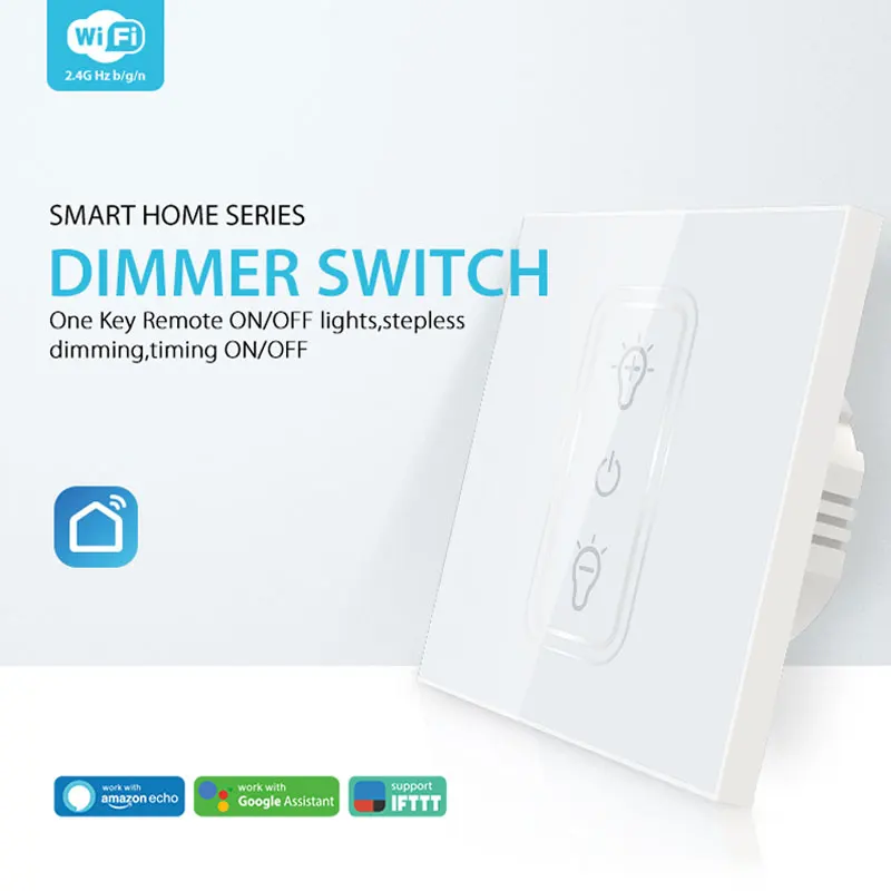 WiFi Light LED Dimmer Switch Smart Touch light Switch Bulb Dimmer Work With Tuya Smart Life Amazon Alexa Google Assistant
WiFi Light LED Dimmer Switch Smart Touch light Switch Bulb Dimmer Work With Tuya Smart Life Amazon Alexa Google Assistant