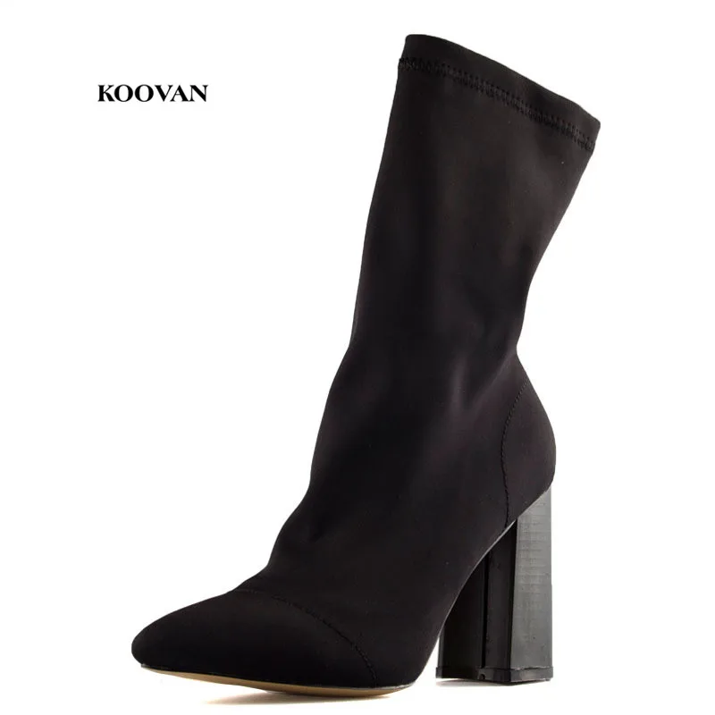 Koovan Women's Boots Autumn And Winter Woolen Stretch Shoes Female Thick Heel Socks Boots High-heeled leather Boots For Women
Koovan Women's Boots Autumn And Winter Woolen Stretch Shoes Female Thick Heel Socks Boots High-heeled leather Boots For Women