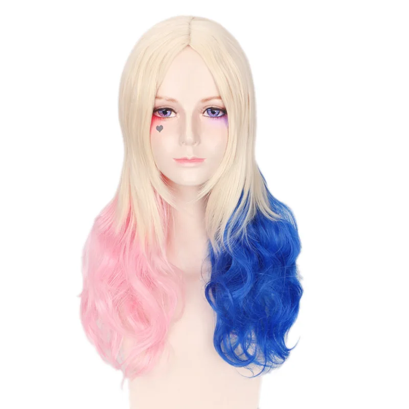 Suicide Squad Harleen Quinzel Women Mixed Color Long Curly Wig Cosplay Costume Harley Quinn Synthetic Hair Halloween Party Wigs
Suicide Squad Harleen Quinzel Women Mixed Color Long Curly Wig Cosplay Costume Harley Quinn Synthetic Hair Halloween Party Wigs