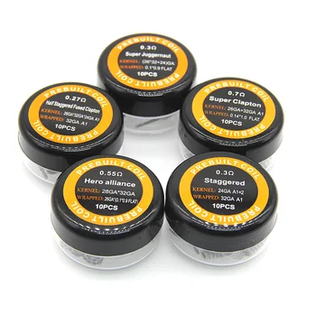 Newest Super Clapton super Juggernaut Staircase Half Staggered Fused Clapton prebuilt coil for RDA RBA Atomizer DIY vaporizer
Newest Super Clapton super Juggernaut Staircase Half Staggered Fused Clapton prebuilt coil for RDA RBA Atomizer DIY vaporizer