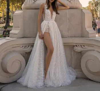 Fashion New Sexy White Evening Dress Deep V-neck Sleeveless Backless Lace Flower Beach Prom Formal Gown Vestido De Fiesta
Fashion New Sexy White Evening Dress Deep V-neck Sleeveless Backless Lace Flower Beach Prom Formal Gown Vestido De Fiesta