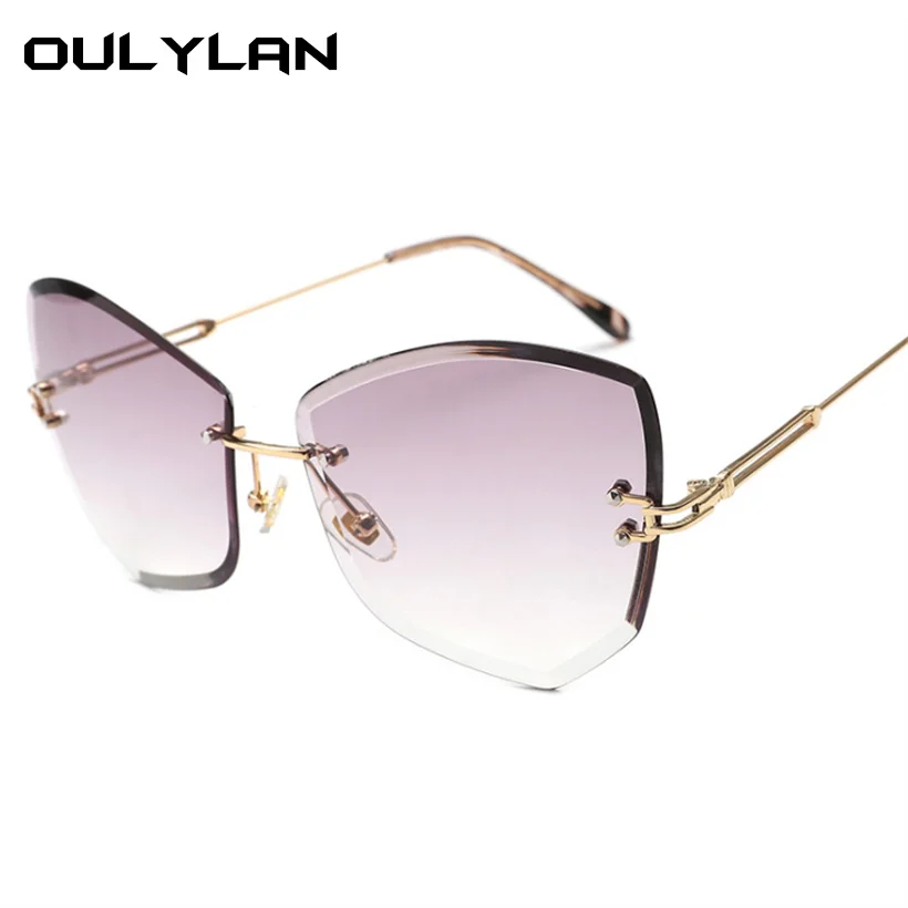Oulylan Rimless Sunglasses Brand Design Women Sun Glasses Gradient Shades Cutting Lens Female Metal Eyewear UV400 With box
Oulylan Rimless Sunglasses Brand Design Women Sun Glasses Gradient Shades Cutting Lens Female Metal Eyewear UV400 With box