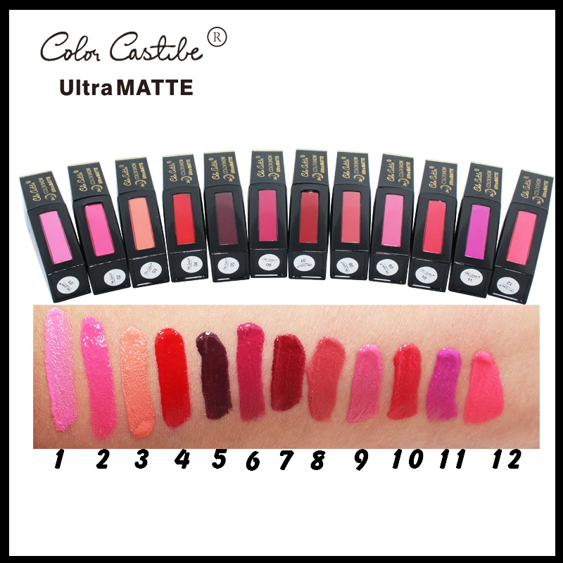 

Color Castle new ultra matte lipgloss 12colors waterproof longlasting lipstick