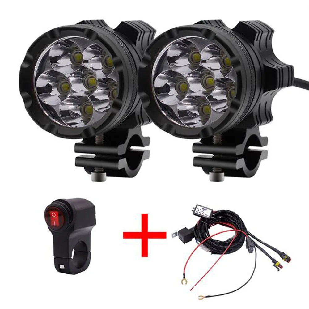 2pcs Car Motorcycle LED Light 12V 6500K External Constant Bright Flashing Six Lamp Beads LED Headlights With Wiring Harness
2pcs Car Motorcycle LED Light 12V 6500K External Constant Bright Flashing Six Lamp Beads LED Headlights With Wiring Harness