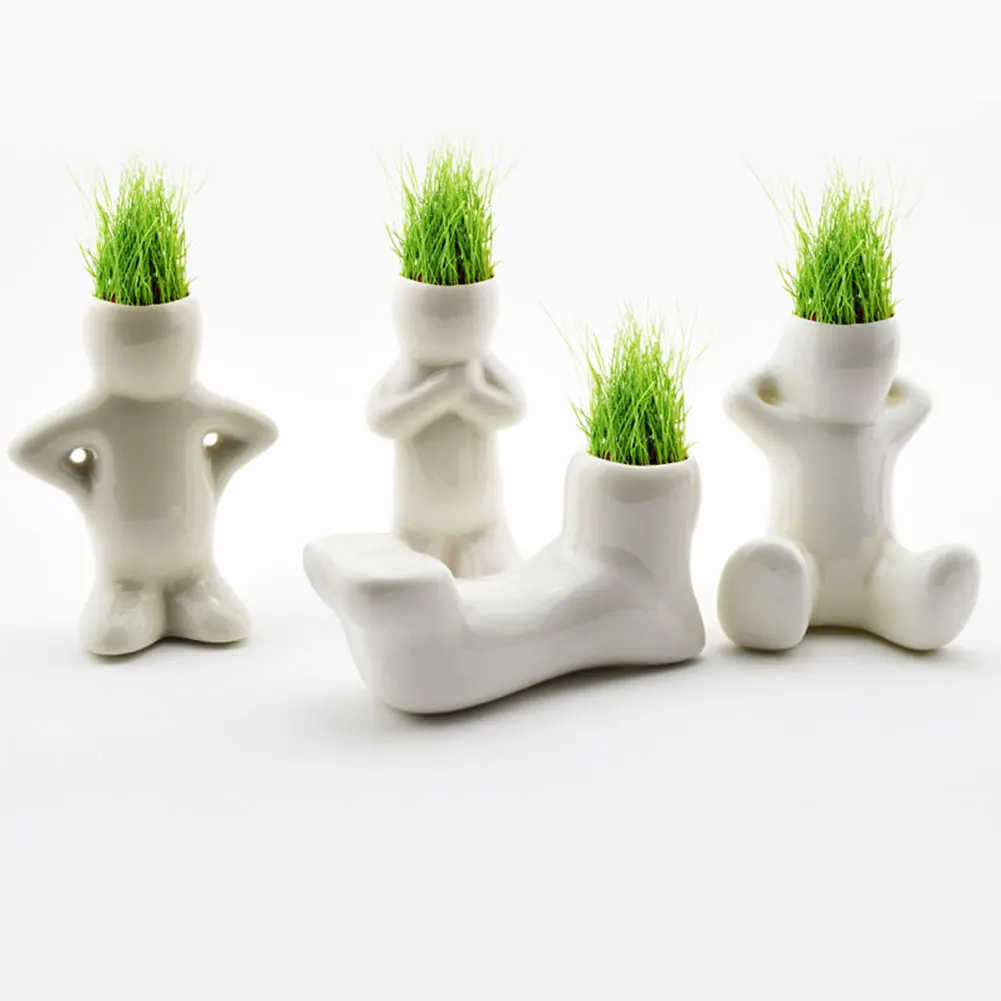 Small White Doll Man Planter Bonsai Grass Hair Pot Bonsai Table Afforest Decor Novelty Home Decoratrion Desk Table Decor Tools
Small White Doll Man Planter Bonsai Grass Hair Pot Bonsai Table Afforest Decor Novelty Home Decoratrion Desk Table Decor Tools