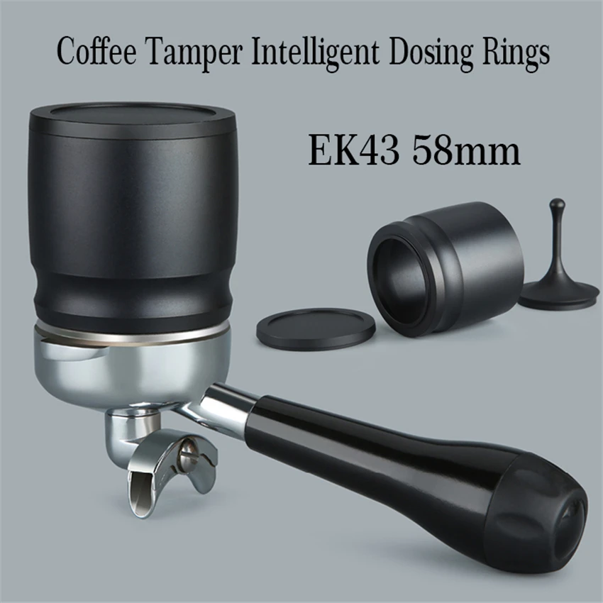 

Aluminum Intelligent Dosing Ring Brewing Bowl Coffee Powder for Espresso Barista Funnel Portafilter for 58MM Coffee Tamper