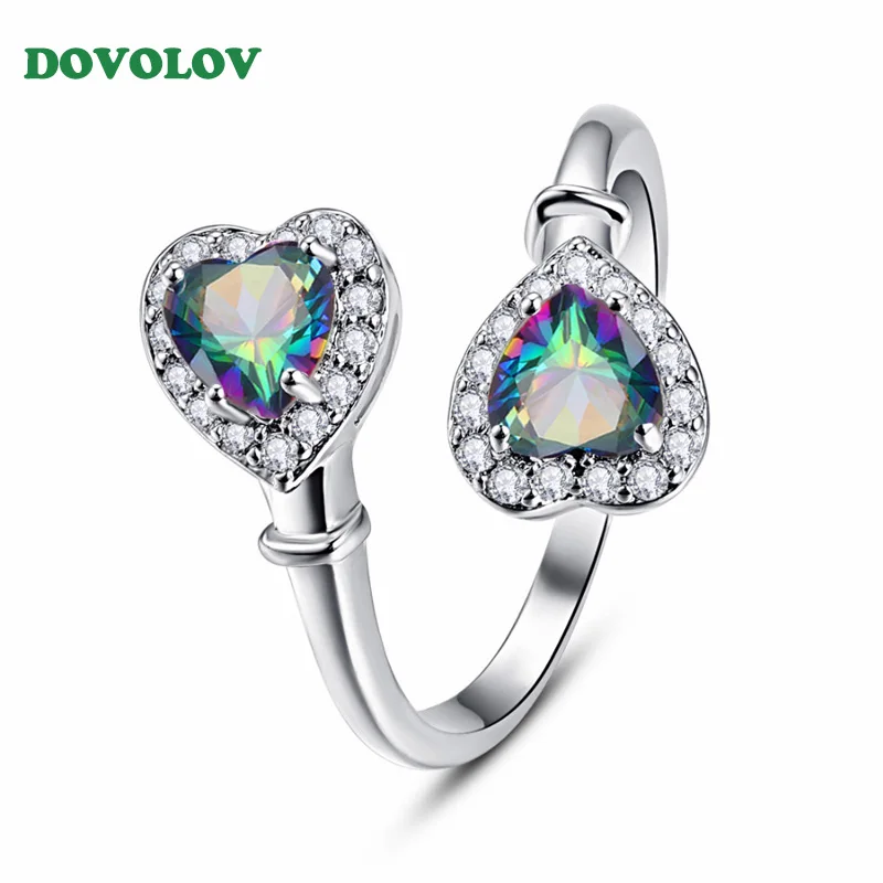 Dovolov Trendy Colorful Mood Rings for Women Heart Zircon Open Adjustable Finger Ring For Girl Jewelry Party Gift D3
Dovolov Trendy Colorful Mood Rings for Women Heart Zircon Open Adjustable Finger Ring For Girl Jewelry Party Gift D3