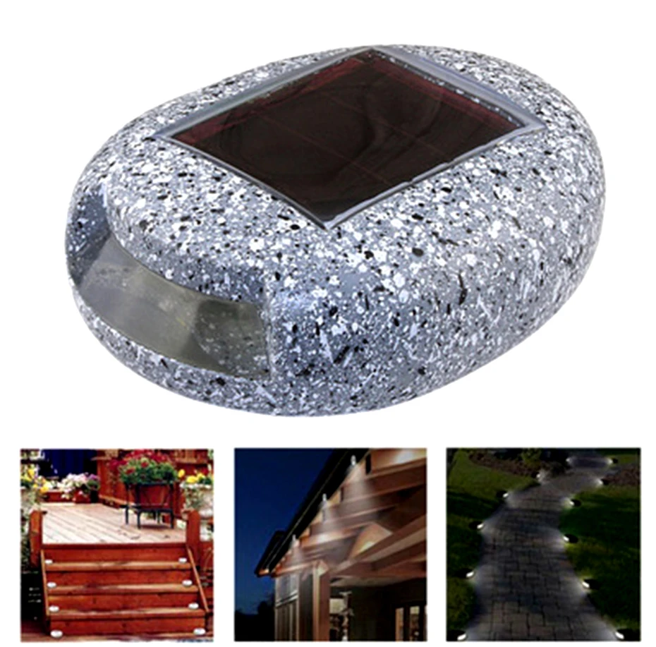 Solar Light For Garden Decoration Outdoor Path light Pebbles Stones LED Rock Light Waterproof Driveway Walkway Solar Stones Lamp 1