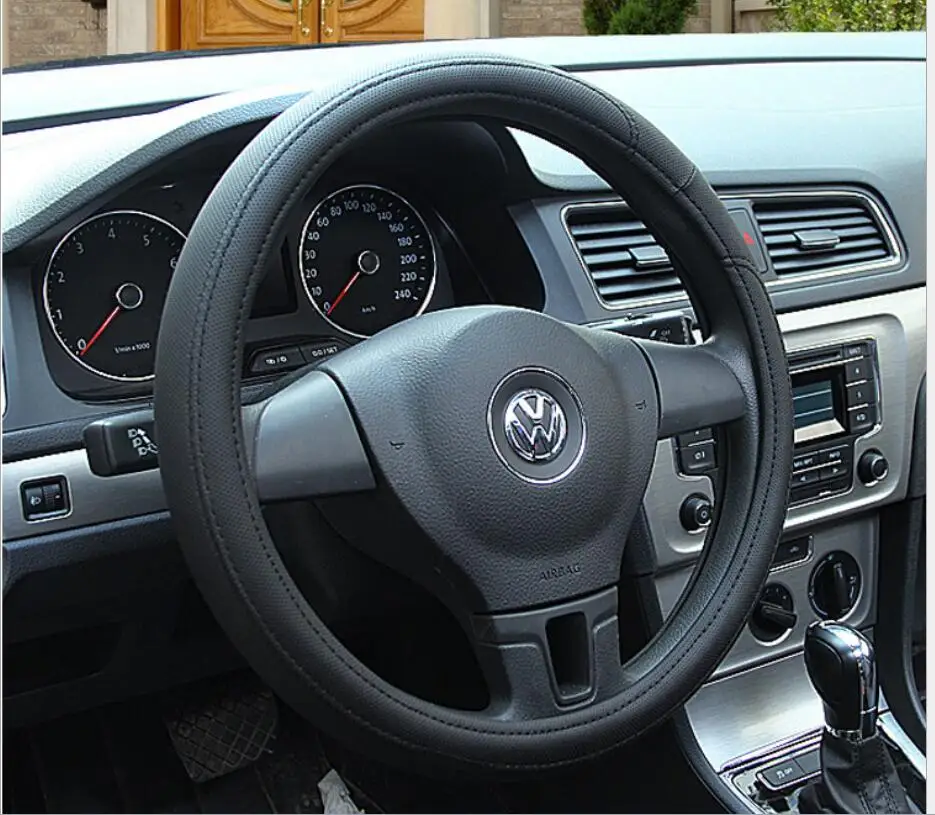 Black Car Sport Steering Wheel Cover PU Leather Auto Steering Covers Universal 38CM wheel covers Car Inter Accessories
Black Car Sport Steering Wheel Cover PU Leather Auto Steering Covers Universal 38CM wheel covers Car Inter Accessories