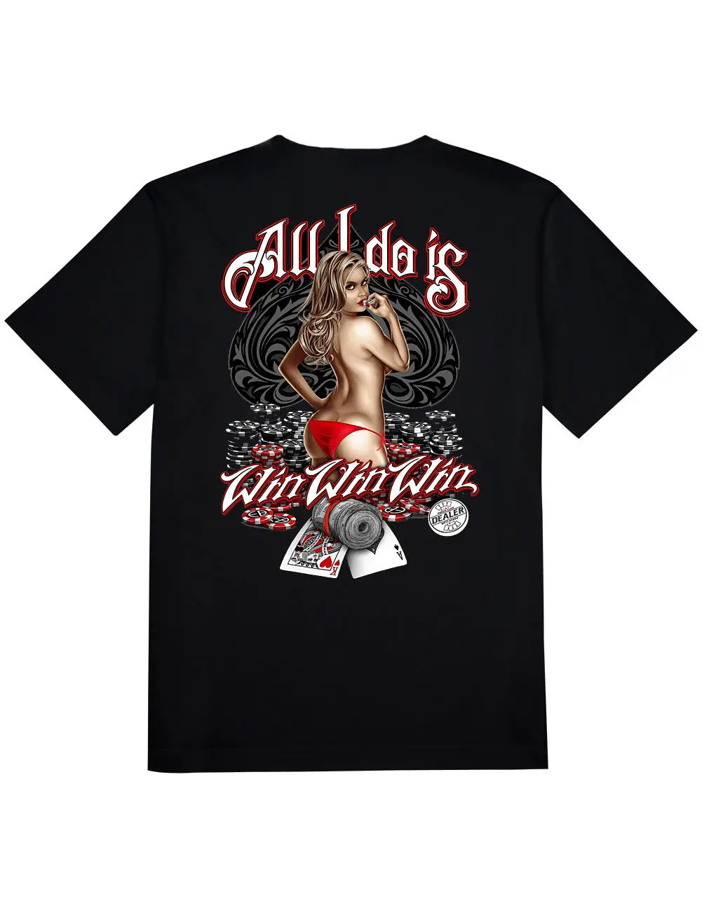 NEW NWT All I Do Is WinPoker Gambling Pin Up Black T-Shirt Large Fashion T Shirt Brand
NEW NWT All I Do Is WinPoker Gambling Pin Up Black T-Shirt Large Fashion T Shirt Brand