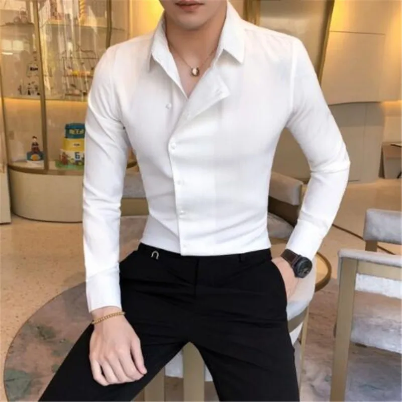 High Quality Solid Color Shirt Dress Brand New Slim Fit Men Shirt Solid Long Sleeve Shirts Men Camisa Masculina Tuxedo Clothes
High Quality Solid Color Shirt Dress Brand New Slim Fit Men Shirt Solid Long Sleeve Shirts Men Camisa Masculina Tuxedo Clothes