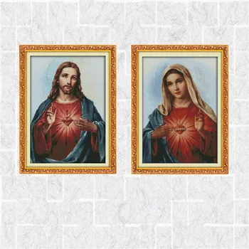 Needlework DIY DMC Cross stitch Sets For Embroidery kits Sacred Heart of Jesus Patterns Counted Cross-Stitching Home Decoration
Needlework DIY DMC Cross stitch Sets For Embroidery kits Sacred Heart of Jesus Patterns Counted Cross-Stitching Home Decoration
