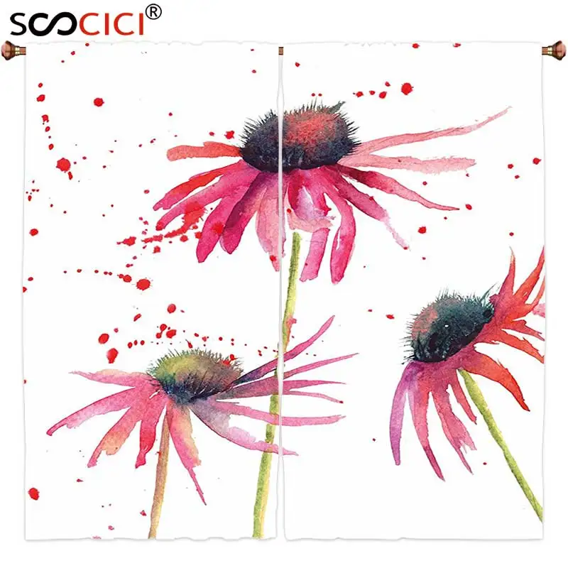 Window Curtains Treatments 2 Panels,Floral Watercolor Painted Abstract Image of Poppy Garden Flowers Art Print Red Black
Window Curtains Treatments 2 Panels,Floral Watercolor Painted Abstract Image of Poppy Garden Flowers Art Print Red Black