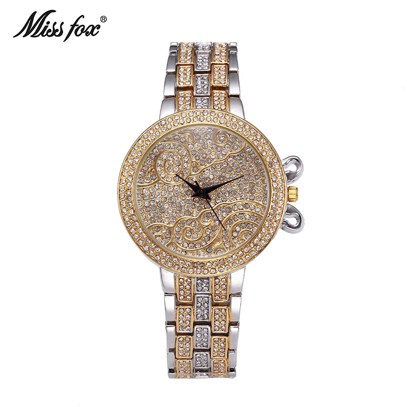 Miss Fox Lucky Clouds Role Watches Women Gold Full Diamond Sobretudo Feminino Rhinestone Missfox Luxury Brand Relojes Mujer 2019
Miss Fox Lucky Clouds Role Watches Women Gold Full Diamond Sobretudo Feminino Rhinestone Missfox Luxury Brand Relojes Mujer 2019