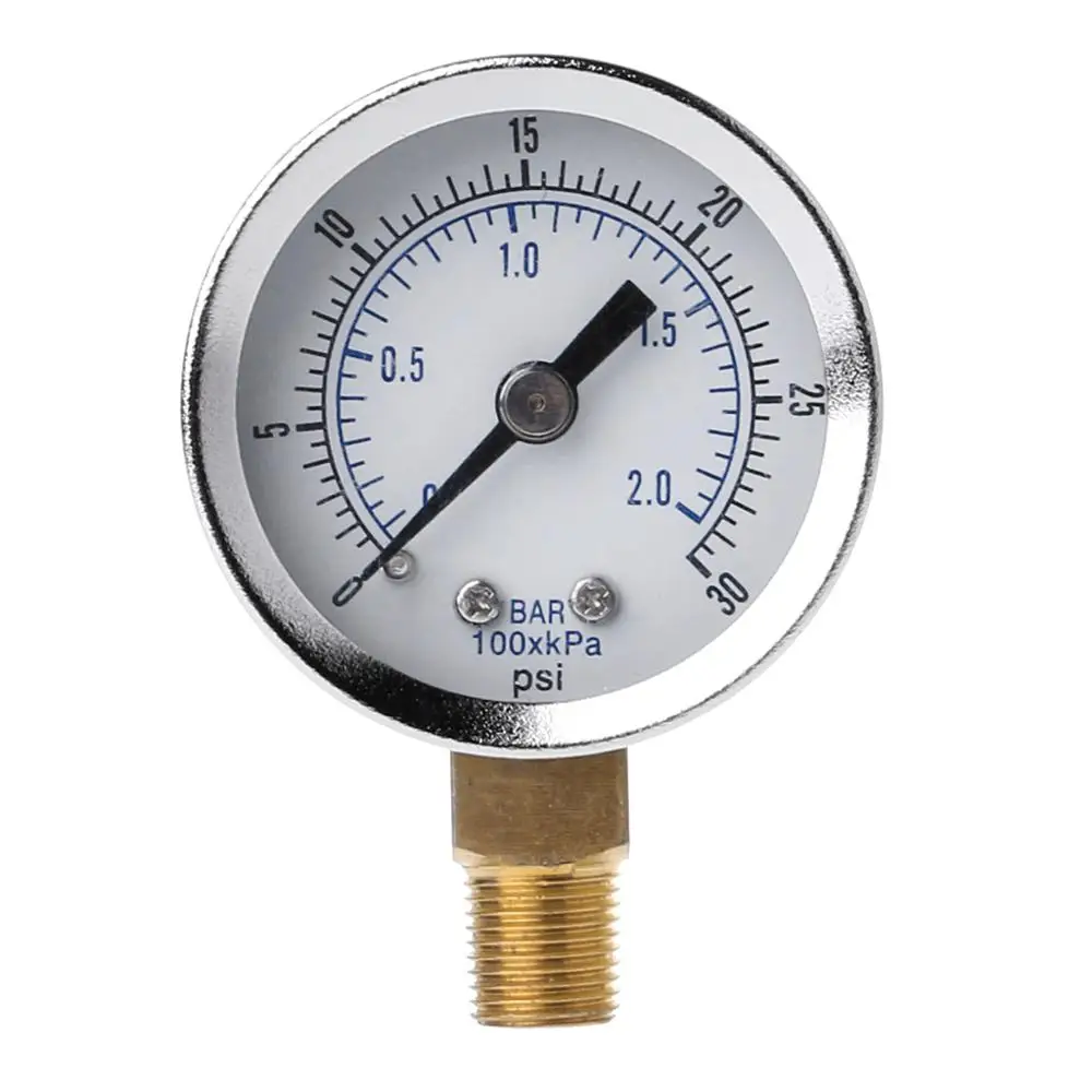 1/8" NPT Pressure Gauge Air Compressor Hydraulic Pressure 0-30 PSI Bottom Mount
1/8" NPT Pressure Gauge Air Compressor Hydraulic Pressure 0-30 PSI Bottom Mount