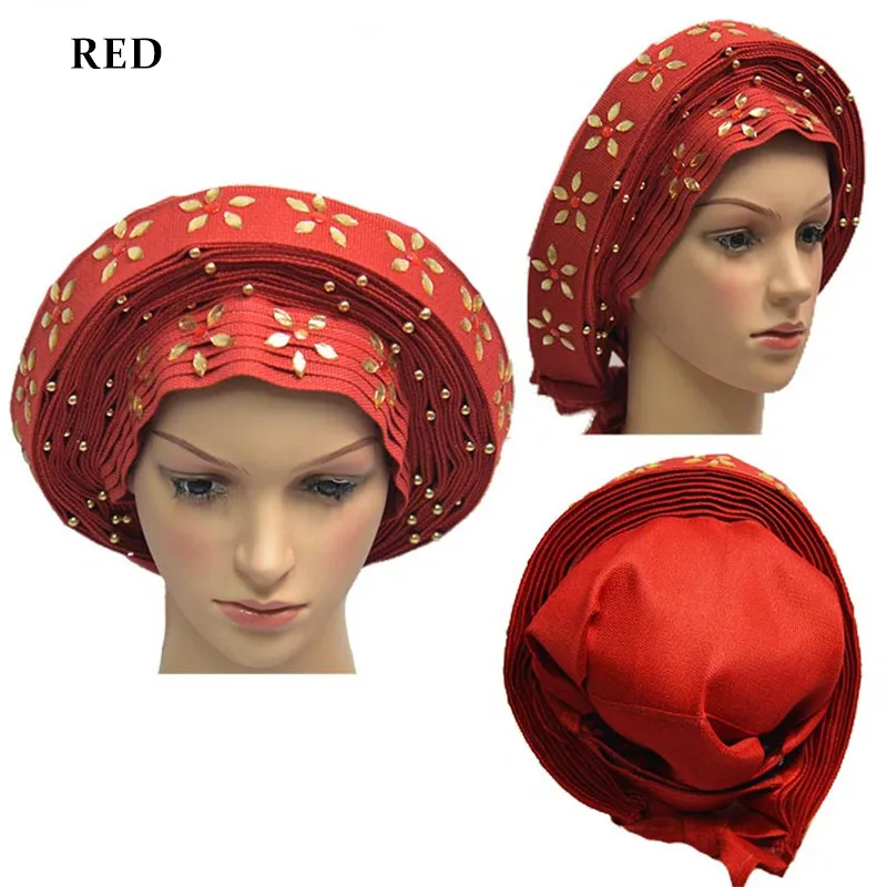 Auto gele nigerian headtie African aso oke headtie with beads 1pc/set Used for party Free shipping RED AS-1422
Auto gele nigerian headtie African aso oke headtie with beads 1pc/set Used for party Free shipping RED AS-1422
