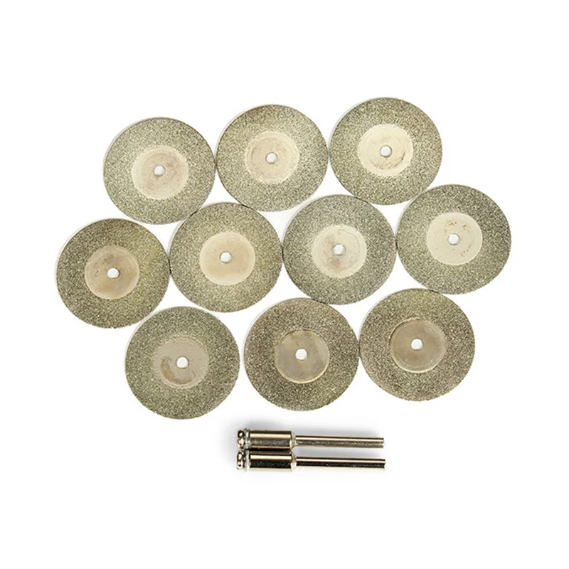 10 Pieces/Set 16/20/25/30/40MM Diamond Cutting Discs Wheel Saw Blade+2pcs Mandrels Holder for Rotary Tool Dremel Stone Blade
10 Pieces/Set 16/20/25/30/40MM Diamond Cutting Discs Wheel Saw Blade+2pcs Mandrels Holder for Rotary Tool Dremel Stone Blade
