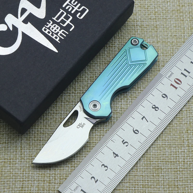 CH003 key chain folding knife AUS-8 blade ball bearing TC4 titanium alloy handle camping fruit pocket outdoor EDC tool
CH003 key chain folding knife AUS-8 blade ball bearing TC4 titanium alloy handle camping fruit pocket outdoor EDC tool