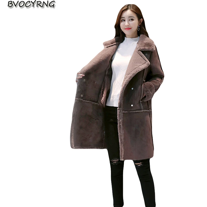 2018 New Winter Women Coats Thick Suede Lambs Wool Parka Coat Fashion Slim Warm Cotton Jacket Medium Long Outerwear K0608
2018 New Winter Women Coats Thick Suede Lambs Wool Parka Coat Fashion Slim Warm Cotton Jacket Medium Long Outerwear K0608