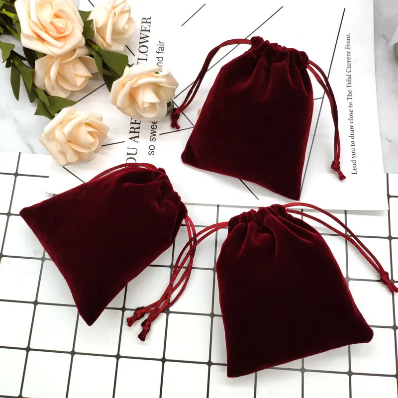 custom High quality drawstring velvet jewelry gift bag pouch for accessories cosmetics ipad jade vanilla storage and packaging | Украшения