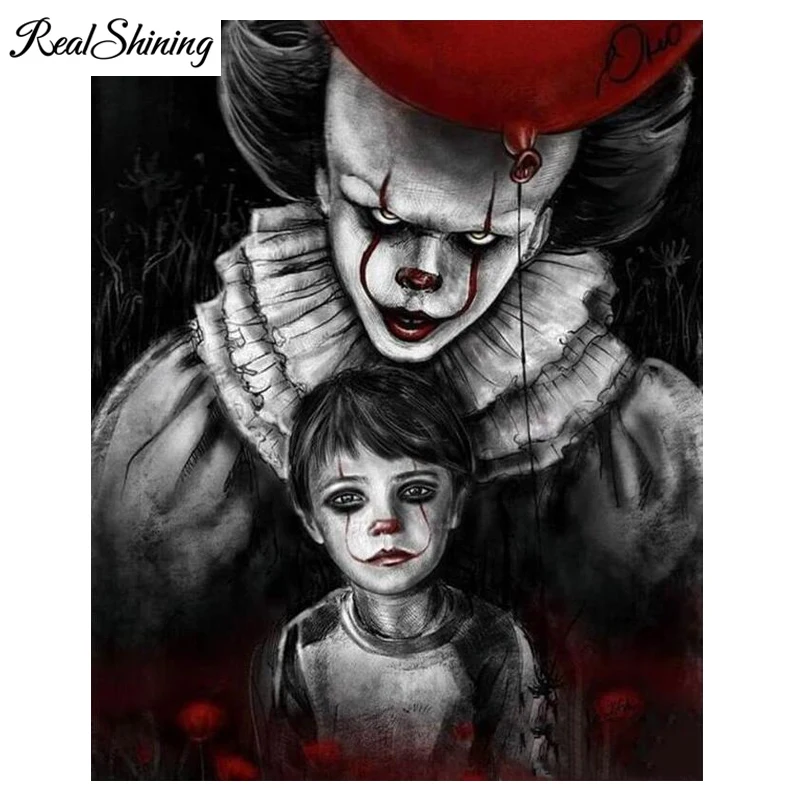 REALSHINING Full square 5D DIY Diamond Painting Horror Clowns Baby Cross Stitch Mosaic Needleworks Diamond Embroidery FS1819
REALSHINING Full square 5D DIY Diamond Painting Horror Clowns Baby Cross Stitch Mosaic Needleworks Diamond Embroidery FS1819