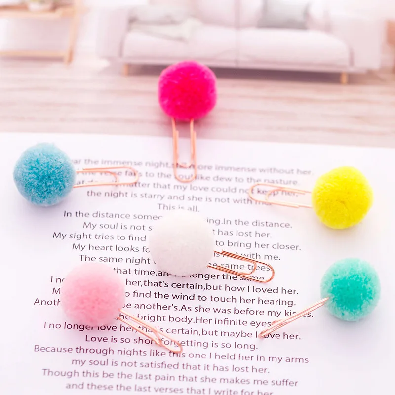 (6pcs to sell ) Lovely Paper Clips ins Colored Plush Ball Creative Candy Colored Bookmarks Planner DIY Accessory
(6pcs to sell ) Lovely Paper Clips ins Colored Plush Ball Creative Candy Colored Bookmarks Planner DIY Accessory