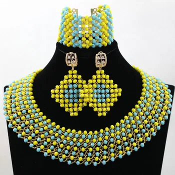 Generous Yellow Women Costume African Jewelry Set Handmade Chunky Statement Necklace Set African Beauty Jewelry Gift HX823
Generous Yellow Women Costume African Jewelry Set Handmade Chunky Statement Necklace Set African Beauty Jewelry Gift HX823