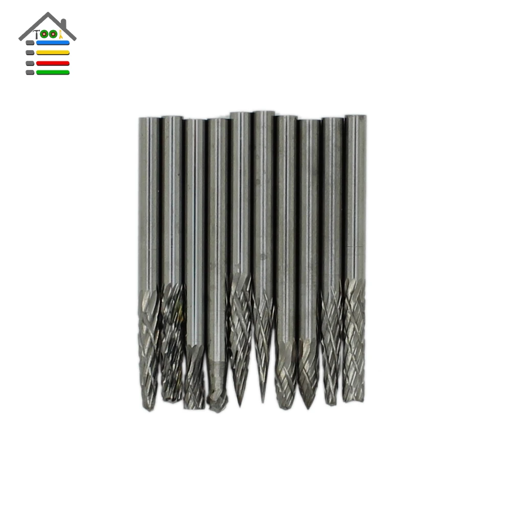 Free Shipping 10pcs 1/8" Tungsten Carbide Cutter Rotary Burr Set CNC Engraving Router Bit 3mm
Free Shipping 10pcs 1/8" Tungsten Carbide Cutter Rotary Burr Set CNC Engraving Router Bit 3mm