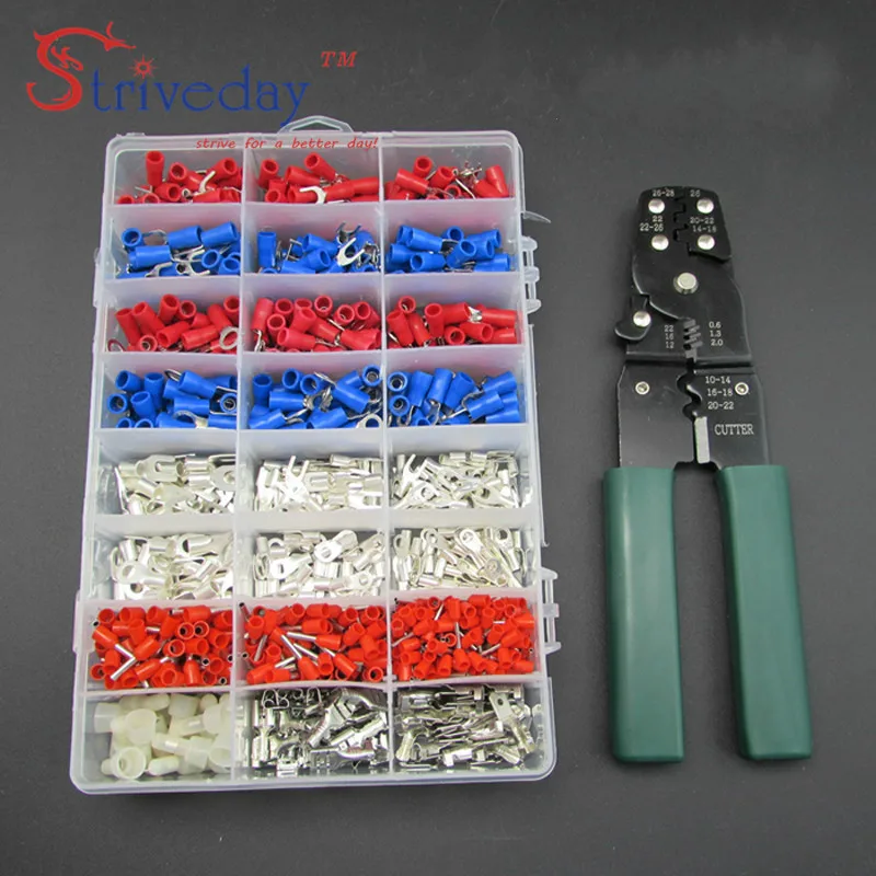 1000pcs/box Cold terminal pre-insulated terminals tubular terminals 24 style models combination packages Send pliers
1000pcs/box Cold terminal pre-insulated terminals tubular terminals 24 style models combination packages Send pliers