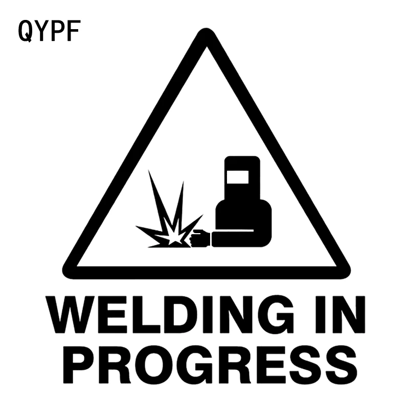 QYPF 14.4CM16CM Warning Mark WELDING IN PROGRESS Graphic Car Sticker Black/Silver Vinyl Decoration S9-2366
QYPF 14.4CM16CM Warning Mark WELDING IN PROGRESS Graphic Car Sticker Black/Silver Vinyl Decoration S9-2366