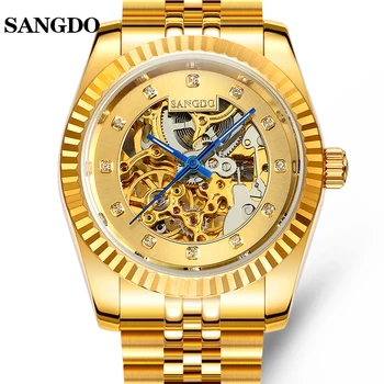 Luxury SANGDO gold watch men skeleton Stainless steel Automatic mechanical Sapphire waterproof watch relogio masculine
Luxury SANGDO gold watch men skeleton Stainless steel Automatic mechanical Sapphire waterproof watch relogio masculine