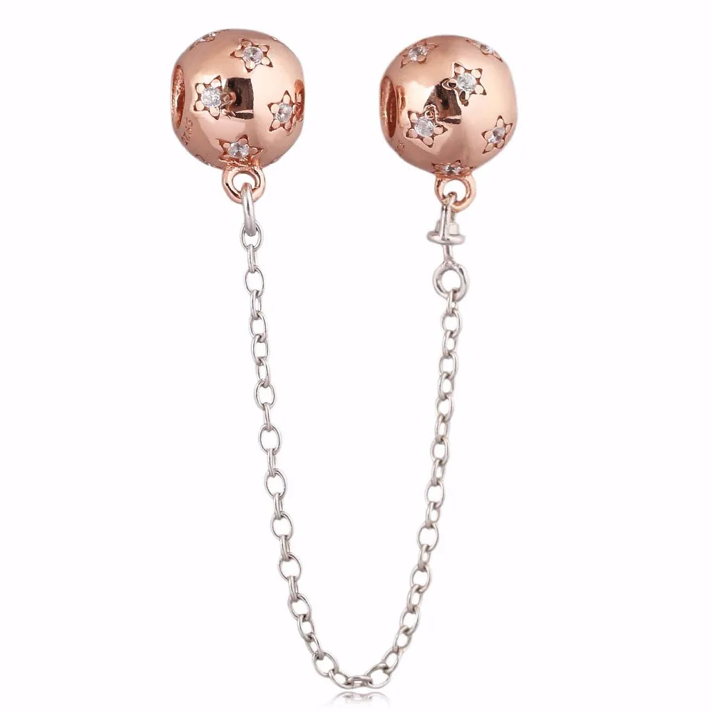 100% 925 Sterling Silver Rose Gold Color Link Chain Diy Charm Fit Pandora bracelet jewelry Safety chain beads top quality
100% 925 Sterling Silver Rose Gold Color Link Chain Diy Charm Fit Pandora bracelet jewelry Safety chain beads top quality