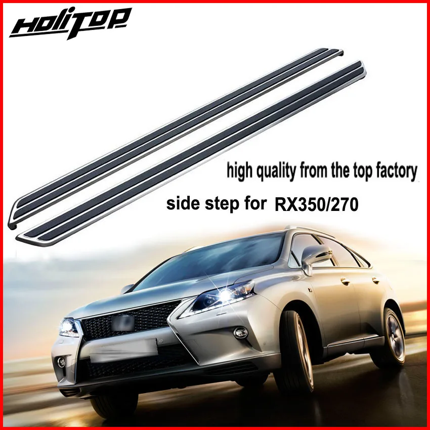 Hottest nerf bar/foot board/ foot pedals/side step foot plate for RX RX350 RX450h,thicken aviation aluminum alloy,top quality.
Hottest nerf bar/foot board/ foot pedals/side step foot plate for RX RX350 RX450h,thicken aviation aluminum alloy,top quality.