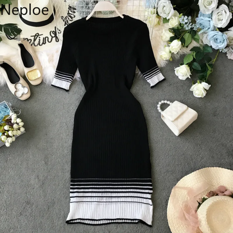 Neploe Knitted Dress Women 2019 Summer O-Neck Short Sleeve Solid Vestidos Slim Waist Korean Pleated Bodycon Dresses 44538
Neploe Knitted Dress Women 2019 Summer O-Neck Short Sleeve Solid Vestidos Slim Waist Korean Pleated Bodycon Dresses 44538