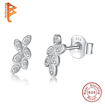 BELAWANG 925 Sterling Silver Crystal Stud Earrings Fashion Women Jewelry Clear CZ Leaf Earrings Bridal Wedding Gift
BELAWANG 925 Sterling Silver Crystal Stud Earrings Fashion Women Jewelry Clear CZ Leaf Earrings Bridal Wedding Gift