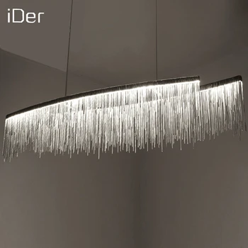 Modern designer decorative chandelier Nordic tassel restaurant luxury hotel engineering chain living room art lighting
Modern designer decorative chandelier Nordic tassel restaurant luxury hotel engineering chain living room art lighting