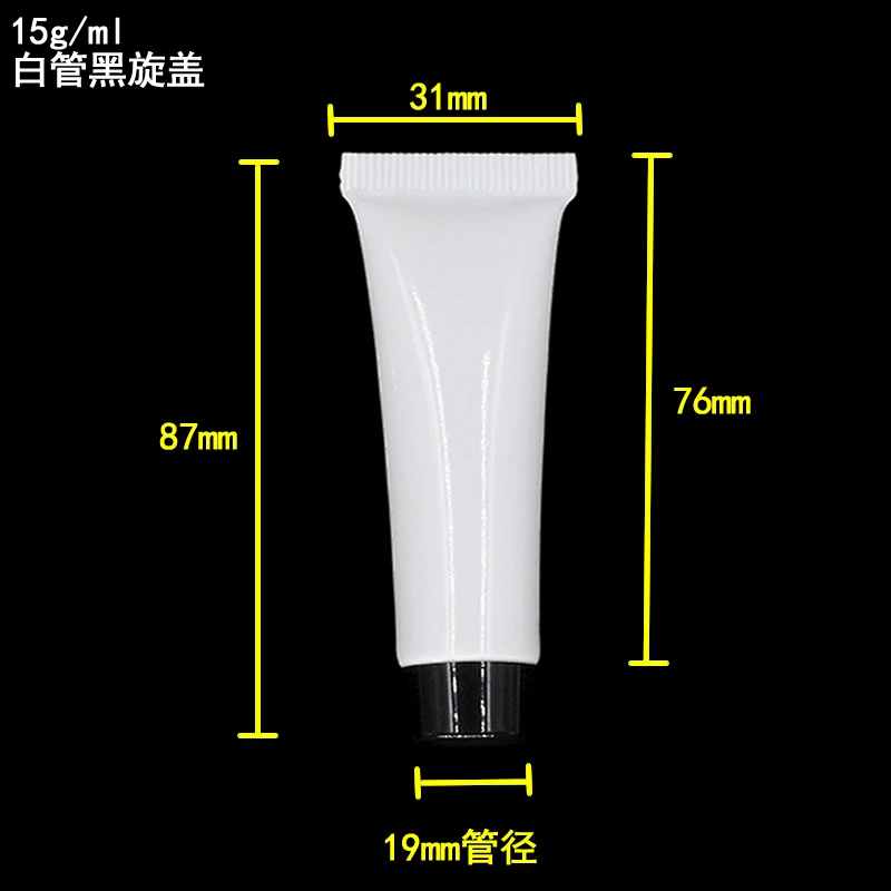 50pcs wholesale 15 ML Sunscreen white color soft cream Tube, 15G white Cream Tube with white or black screw lid for eye cream
50pcs wholesale 15 ML Sunscreen white color soft cream Tube, 15G white Cream Tube with white or black screw lid for eye cream