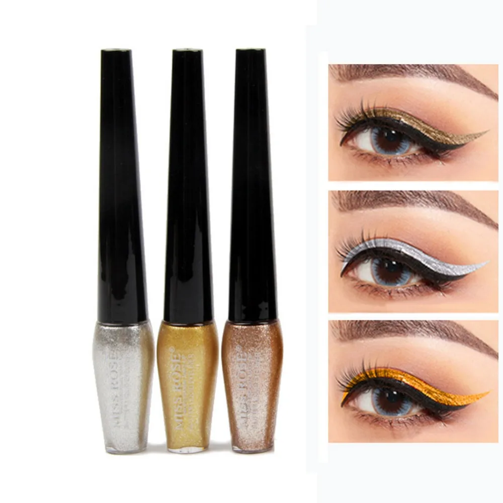 Glitter Liquid Eyeliner Cosmetics Long-Lasting Waterproof Eye Liner Party Eyes Makeup Black White Gold Silver Color #288869
Glitter Liquid Eyeliner Cosmetics Long-Lasting Waterproof Eye Liner Party Eyes Makeup Black White Gold Silver Color #288869