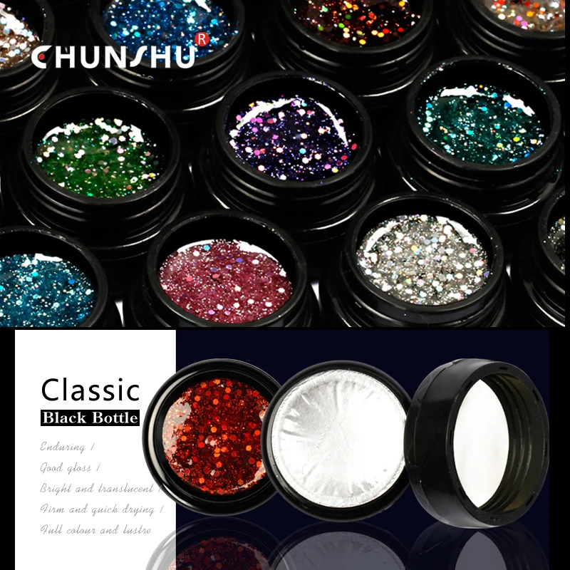 CHUNSHU 5ml Glitter Painting Gel UV Gel Nail Polish Soak Off Jelly Color Gel Nails Art Manicure Semi-permanent Nail Gel Varnish
CHUNSHU 5ml Glitter Painting Gel UV Gel Nail Polish Soak Off Jelly Color Gel Nails Art Manicure Semi-permanent Nail Gel Varnish