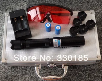 High powered Military blue laser pointer 100W 100000m 450nm Flashlight burning match/candle/black/burn cigarettes+5 caps+glasses
High powered Military blue laser pointer 100W 100000m 450nm Flashlight burning match/candle/black/burn cigarettes+5 caps+glasses